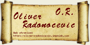 Oliver Radonoćević vizit kartica